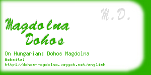 magdolna dohos business card